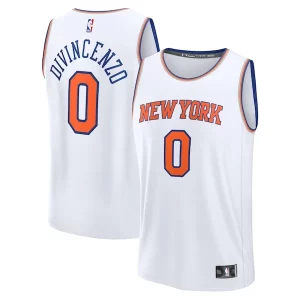 Clásico Donte DiVincenzo New York Knicks Fast Break Replica Player Jersey Association Edition White  para la gran final