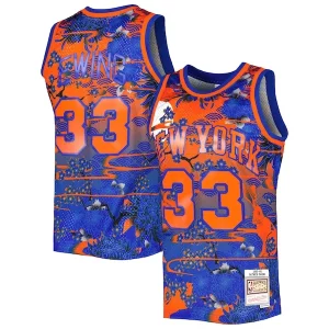 Bonito Patrick Ewing New York Knicks 1985/86 Hardwood Classics Lunar New Year Swingman Jersey Blue  para la gran final