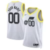 Moderno Increíble Utah Jazz Nike Unisex Swingman Custom Jersey White Association Edition  para la gran final