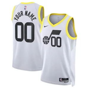 Moderno Increíble Utah Jazz Nike Unisex Swingman Custom Jersey White Association Edition  para la gran final