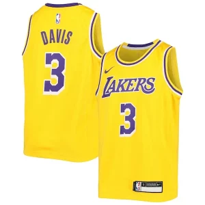 Original Estupendo Anthony Davis Los Angeles Lakers Nike Youth Swingman Jersey Icon Edition Gold  para la gran final