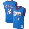 Resistente Original Ideal Allen Iverson Philadelphia 76ers 1999/2000 Hardwood Classics Swingman Jersey Royal  para la gran final