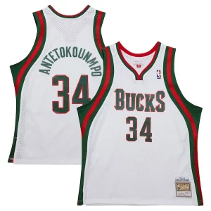 Increíble Giannis Antetokounmpo Milwaukee Bucks 2013/14 Hardwood Classics Swingman Jersey White  para la gran final