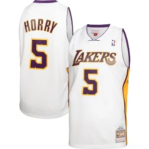 Lujoso Robert Horry Los Angeles Lakers 2001/02 Hardwood Classics Swingman Jersey White  para la gran final