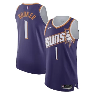 Hermoso Original Devin Booker Phoenix Suns Nike Authentic Jersey Icon Edition Purple  para la gran final