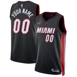 Único Elegante Miami Heat Nike 2021/22 Diamond Swingman Custom Jersey Icon Edition Black  para la gran final