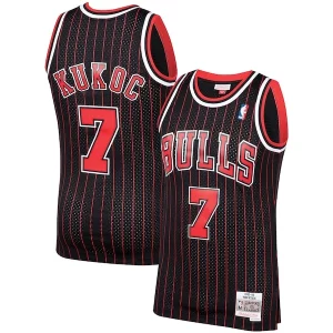 Atractivo Toni Kukoc Chicago Bulls 1995/96 Hardwood Classics Swingman Jersey Black  para la gran final