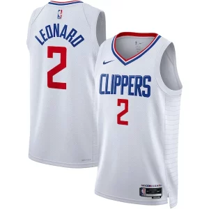 Atractivo Comodo Kawhi Leonard LA Clippers Nike Unisex Swingman Jersey Association Edition White/Royal  para la gran final