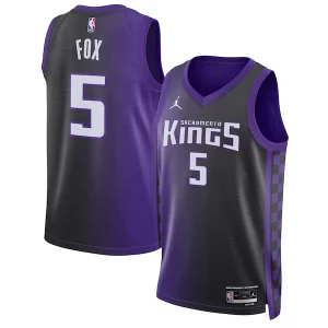 Fantástico Duradero Atractivo De'Aaron Fox Sacramento Kings Jordan Brand Unisex Swingman Jersey Statement Edition Purple  para la gran final