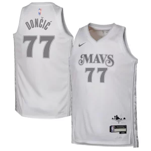 Estupendo Chulo Luka Dončić Dallas Mavericks Nike Youth 2024/25 Swingman Player Jersey City Edition White  para la gran final
