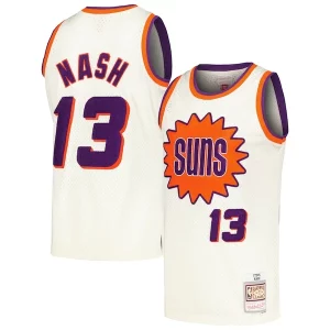 Original Steve Nash Phoenix Suns Chainstitch Swingman Jersey Cream  para la gran final