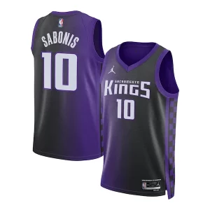 Magnífico Elegante Domantas Sabonis Sacramento Kings Jordan Brand Unisex Swingman Jersey Statement Edition Purple  para la gran final