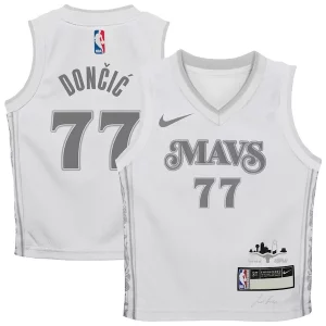 Resistente Sofisticado Bonito Luka Dončić Dallas Mavericks Nike Preschool 2024/25 Swingman Player Jersey City Edition White  para la gran final