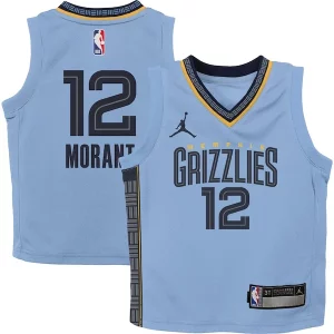 Atractivo Increíble Fantástico Ja Morant Memphis Grizzlies Jordan Brand Preschool 2022/23 Statement Edition Jersey Light Blue  para la gran final