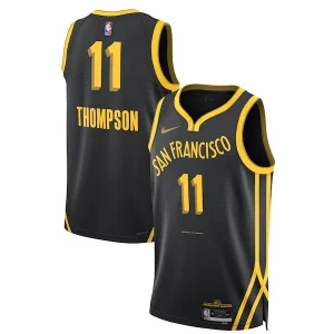 Atractivo Klay Thompson Golden State Warriors Nike Unisex 2023/24 Swingman Jersey Black City Edition  para la gran final