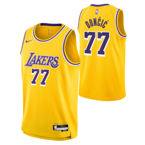 Versátil Luka Dončić Los Angeles Lakers Nike Unisex Swingman Jersey Icon Edition Gold  para la gran final
