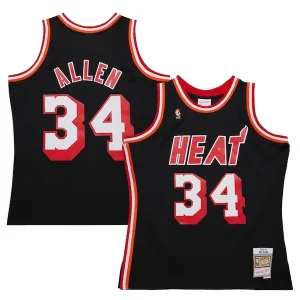 Increíble Único Atractivo Ray Allen Miami Heat 2013/14 Hardwood Classics Swingman Jersey Black  para la gran final