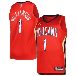 Cool Perfecto Zion Williamson New Orleans Pelicans Jordan Brand Swingman Player Jersey Statement Edition Red  para la gran final