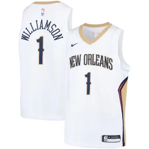 Clásico Bonito Zion Williamson New Orleans Pelicans Nike Youth Swingman Player Jersey Association Edition White/Navy  para la gran final