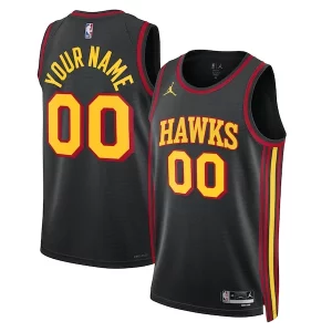 Sofisticado Atlanta Hawks Jordan Brand Unisex 2022/23 Swingman Custom Jersey Statement Edition Black  para la gran final