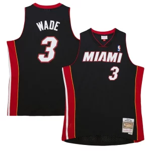 Resistente Maravilloso Dwyane Wade Miami Heat Hardwood Classics Swingman Jersey Black  para la gran final