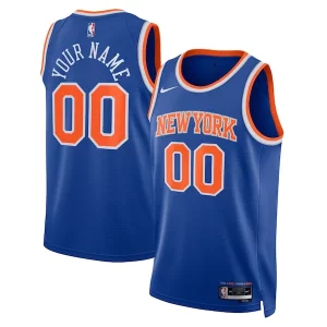 Bonito New York Knicks Nike Unisex Swingman Custom Jersey Blue Icon Edition  para la gran final