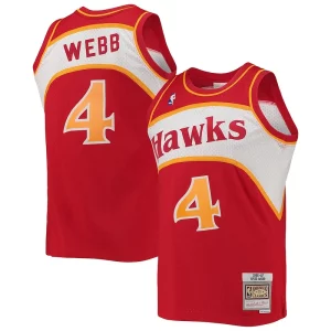 Bonito Ideal Spud Webb Atlanta Hawks Hardwood Classics Swingman Jersey Red  para la gran final
