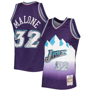 Fácil de llevar Karl Malone Utah Jazz 1996/97 Hardwood Classics NBA 75th Anniversary Diamond Swingman Jersey Purple  para la gran final