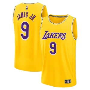 Práctico Sofisticado Bronny James Los Angeles Lakers 2024 NBA Draft Fast Break Player Jersey Icon Edition Gold  para la gran final