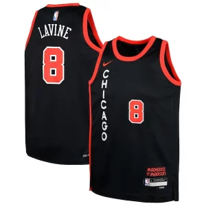 Moderno Zach LaVine Chicago Bulls Nike Youth Swingman Replica Jersey City Edition Black  para la gran final