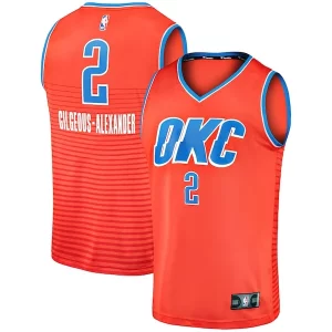 Delicioso Shai Gilgeous Alexander Oklahoma City Thunder Fast Break Team Replica Jersey Statement Edition Orange  para la gran final