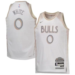 Hermoso Único Bonito Coby White Chicago Bulls Nike Youth 2024/25 Swingman Player Jersey City Edition White  para la gran final
