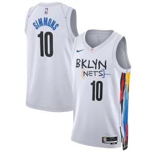Comodo Único Sofisticado Ben Simmons Brooklyn Nets Nike Unisex 2022/23 Swingman Jersey City Edition White  para la gran final