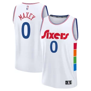 Robusto Maravilloso Fantástico Tyrese Maxey Philadelphia 76ers 2024/25 Fast Break Player Jersey City Edition White  para la gran final
