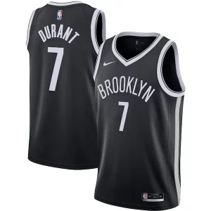 Bonito Kevin Durant Brooklyn Nets Nike 2020/21 Swingman Jersey Black Icon Edition  para la gran final