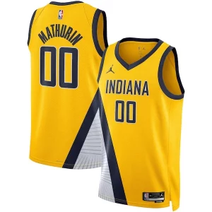 Ideal Versátil Original Bennedict Mathurin Indiana Pacers Jordan Brand Unisex Swingman Jersey Statement Edition Gold  para la gran final