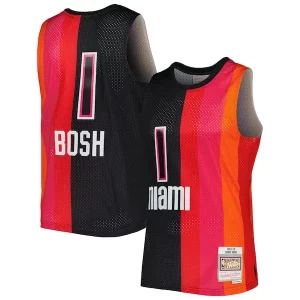 Delicioso Chulo Elegante Chris Bosh Miami Heat Hardwood Classics 2011/12 Split Swingman Jersey Black/Red  para la gran final