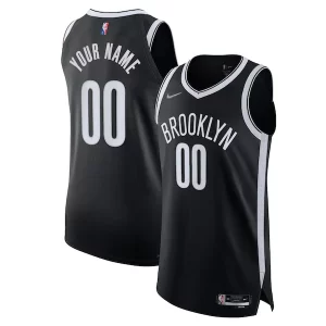 Hermoso Increíble Brooklyn Nets Nike 2021/22 Diamond Authentic Custom Jersey Icon Edition Black  para la gran final