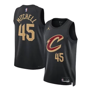 Práctico Bonito Donovan Mitchell Cleveland Cavaliers Jordan Brand Unisex Swingman Jersey Statement Edition Black  para la gran final