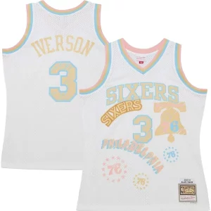 Estupendo Duradero Práctico Allen Iverson Philadelphia 76ers 2002/03 Swingman Sidewalk Sketch Jersey White  para la gran final