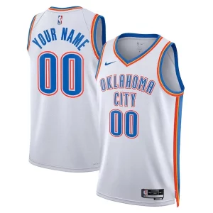 Original Oklahoma City Thunder Nike Unisex Swingman Custom Jersey White Association Edition  para la gran final