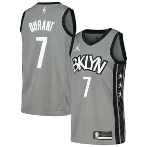 Chulo Bonito Kevin Durant Brooklyn Nets Nike Swingman Player Jersey Statement Edition Gray/Blue  para la gran final