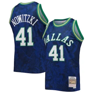 Perfecto Dirk Nowitzki Dallas Mavericks Hardwood Classics 1998/99 Lunar New Year Swingman Jersey Blue  para la gran final