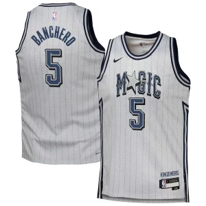 Increíble Moderno Fácil de llevar Paolo Banchero Orlando Magic Nike Youth 2024/25 Swingman Player Jersey City Edition Silver  para la gran final