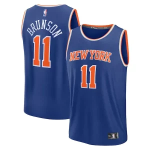 Atractivo Jalen Brunson New York Knicks Fast Break Replica Player Jersey Icon Edition Blue  para la gran final