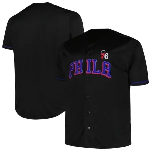 Genial Increíble Philadelphia 76ers Profile Big & Tall Pop Jersey Black  para la gran final