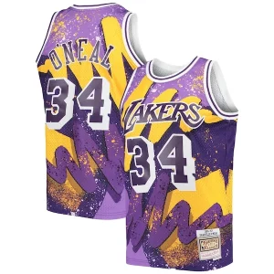 Elegante Shaquille O'Neal Los Angeles Lakers Hardwood Classics 1996/97 Hyper Hoops Swingman Jersey Purple  para la gran final