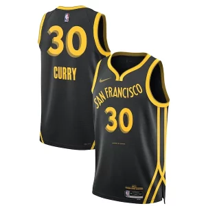 Ideal Único Stephen Curry Golden State Warriors Nike Unisex 2023/24 Swingman Jersey Black City Edition  para la gran final
