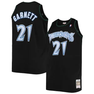 Atractivo Kevin Garnett Minnesota Timberwolves 1997/98 Big & Tall Hardwood Classics Swingman Jersey Black  para la gran final