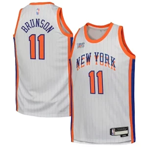 Perfecto Estupendo Original Jalen Brunson New York Knicks Nike Youth 2024/25 Swingman Player Jersey City Edition White  para la gran final